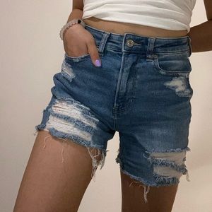 American Eagle mid thigh ripped shorts